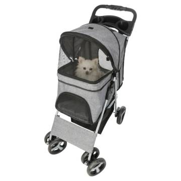 TRIXIE Folding Pet Stroller for Dogs & Cats - Grey