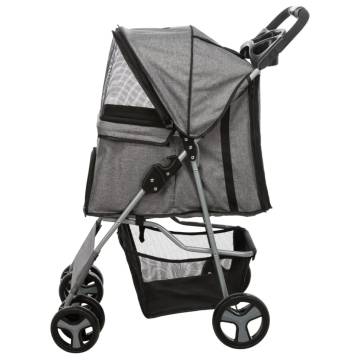 TRIXIE Folding Pet Stroller for Dogs & Cats - Grey