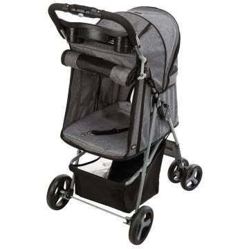 TRIXIE Folding Pet Stroller for Dogs & Cats - Grey