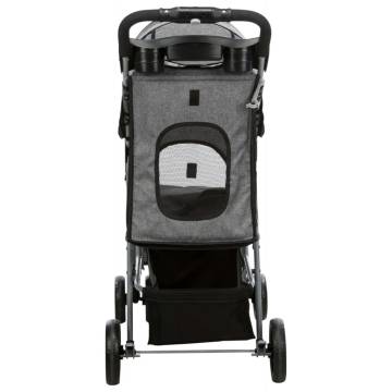 TRIXIE Folding Pet Stroller for Dogs & Cats - Grey