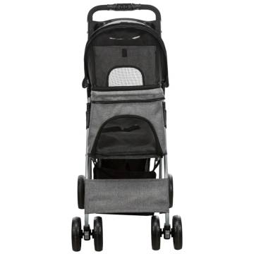 TRIXIE Folding Pet Stroller for Dogs & Cats - Grey