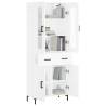 Stylish Highboard White 69.5x34x180 cm - Durable & Elegant