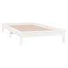 LED Bed Frame White 100x200 cm - Solid Wood Design