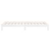 LED Bed Frame White 100x200 cm - Solid Wood Design