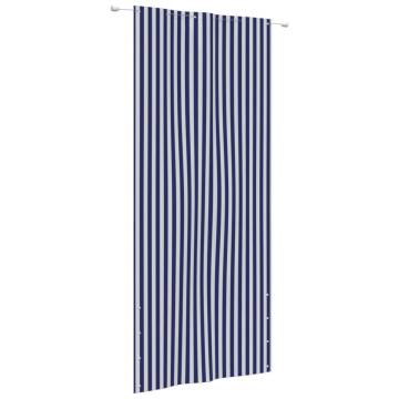 Blue and White Balcony Screen 120x240 cm | Hipomarket