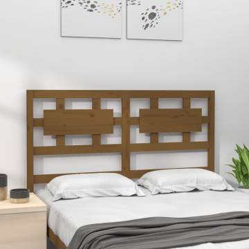 Honey Brown Solid Wood Bed Headboard | Hipomarket