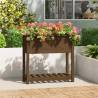 Planter with Shelf Honey Brown 82.5x34.5x81 cm - Solid Pine