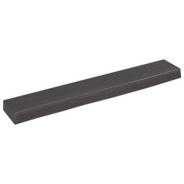 Wall Shelf Dark Brown 60x10x4 cm - Treated Solid Wood Oak