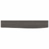 Wall Shelf Dark Brown 60x10x4 cm - Treated Solid Wood Oak