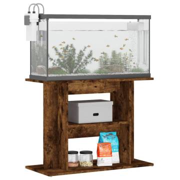 Aquarium Stand Smoked Oak 80x35x60 cm - Stylish & Durable