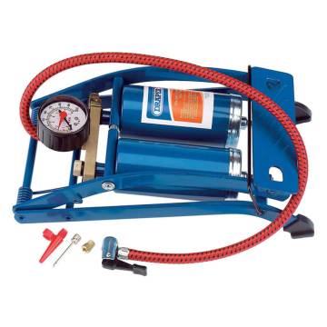 Draper Tools Double Cylinder Foot Pump Blue 25996 | HipoMarket