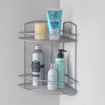 Metaltex 2-Tier Corner Douche Rack Onda - Sleek & Rust-Proof