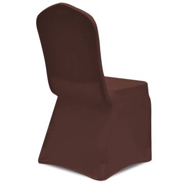 Stretch Chair Cover 4 Pcs Brown - Elegant & Versatile