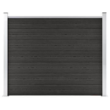 WPC Grey Fence Panel 180x146 cm | Durable Garden Barrier