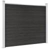 WPC Grey Fence Panel 180x146 cm | Durable Garden Barrier