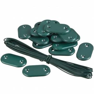 Nature 27 Pieces Garden Screen Fastening Set - Green