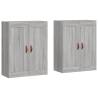 Elegant Grey Sonoma Wall Mounted Cabinets - 2 pcs