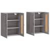 Elegant Grey Sonoma Wall Mounted Cabinets - 2 pcs