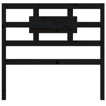 Bed Headboard Black 105.5x4x100 cm | Solid Wood Pine