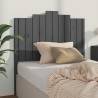 Bed Headboard Grey 106x4x110 cm Solid Wood Pine Colour grey Size 106 x 110 cm Quantity in Package 1 