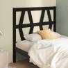 Bed Headboard Black 106x4x100 cm Solid Wood Pine Colour black Size 106 x 100 cm Quantity in Package 1 