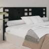 Stylish Black Solid Wood Pine Headboard | 156x4x100 cm