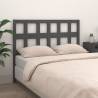 Bed Headboard Grey 155.5x4x100 cm Solid Wood Pine Colour grey Size 155.5 x 100 cm Quantity in Package 1 