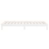 LED Bed Frame White 75x190 cm - Small Single Solid Wood