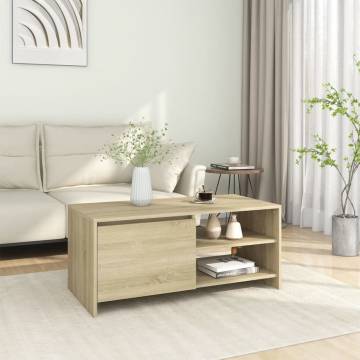 Sonoma Oak Coffee Table - Modern Design & Ample Storage