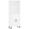 Stylish Highboard White 69.5x34x180 cm - Durable & Elegant