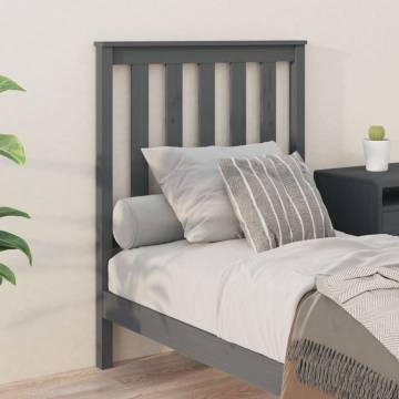 Stylish Grey Bed Headboard - Solid Pine Wood | Hipo Market