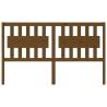 Honey Brown Solid Wood Bed Headboard | Stylish & Rustic Design