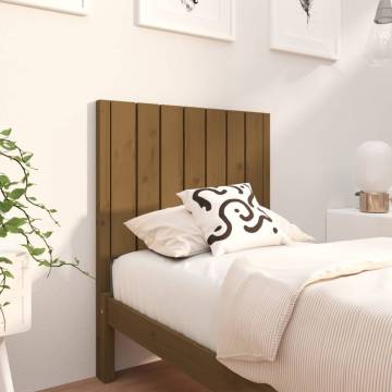 Stylish Honey Brown Bed Headboard - Solid Pine 80.5cm