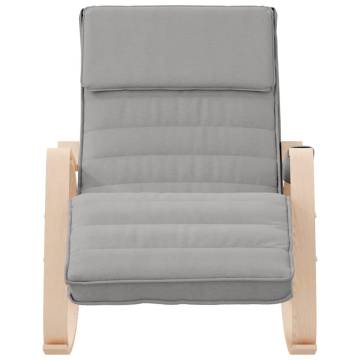 Light Grey Fabric Rocking Chair - Stylish & Comfortable