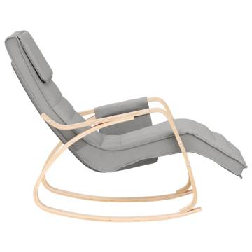 Light Grey Fabric Rocking Chair - Stylish & Comfortable