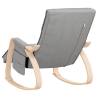 Light Grey Fabric Rocking Chair - Stylish & Comfortable