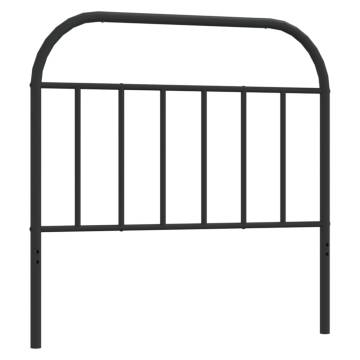 Stylish Black Metal Headboard 100 cm | Hipo Market