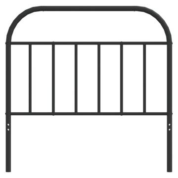 Stylish Black Metal Headboard 100 cm | Hipo Market