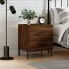 Bedside Cabinet Brown Oak 40x35x47.5 cm Engineered Wood Colour brown oak Quantity in Package 1 