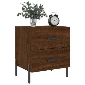 Bedside Cabinet Brown Oak - Stylish & Durable Storage Solution