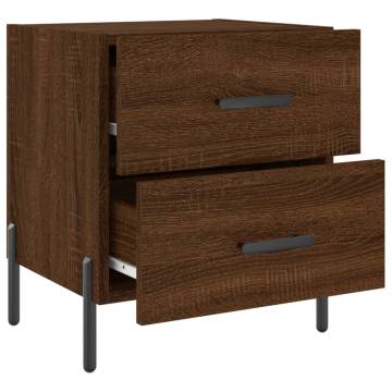 Bedside Cabinet Brown Oak - Stylish & Durable Storage Solution