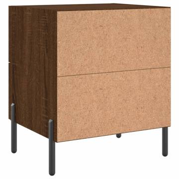 Bedside Cabinet Brown Oak - Stylish & Durable Storage Solution