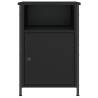 Elegant Black Bedside Cabinets - 2 pcs, Engineered Wood