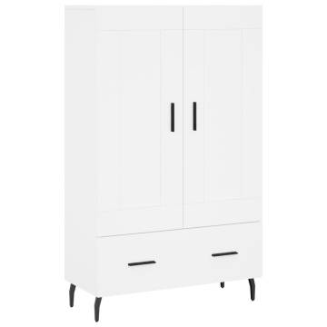 Stylish Highboard White 69.5x31x115 cm - HipoMarket