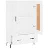 Stylish Highboard White 69.5x31x115 cm - HipoMarket