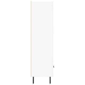 Stylish Highboard White 69.5x31x115 cm - HipoMarket