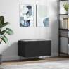 Stylish Black Record Cabinet - 74.5x38x48 cm | HipoMarket