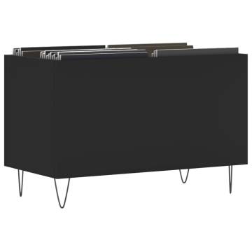 Stylish Black Record Cabinet - 74.5x38x48 cm | HipoMarket