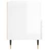 Stylish High Gloss White Bedside Cabinet | Hipomarket