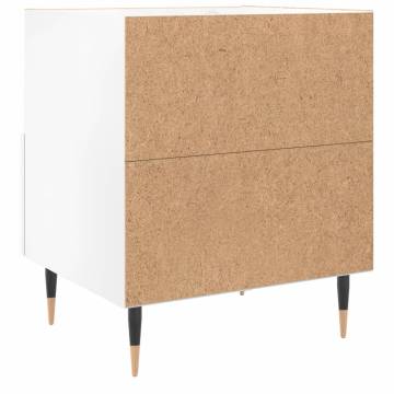 Stylish High Gloss White Bedside Cabinet | Hipomarket